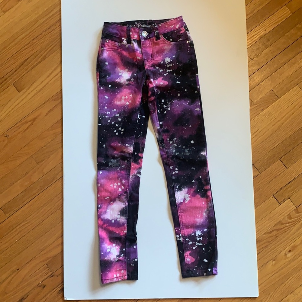 Justice Premium Girls 10s Pink & Purple Jeans